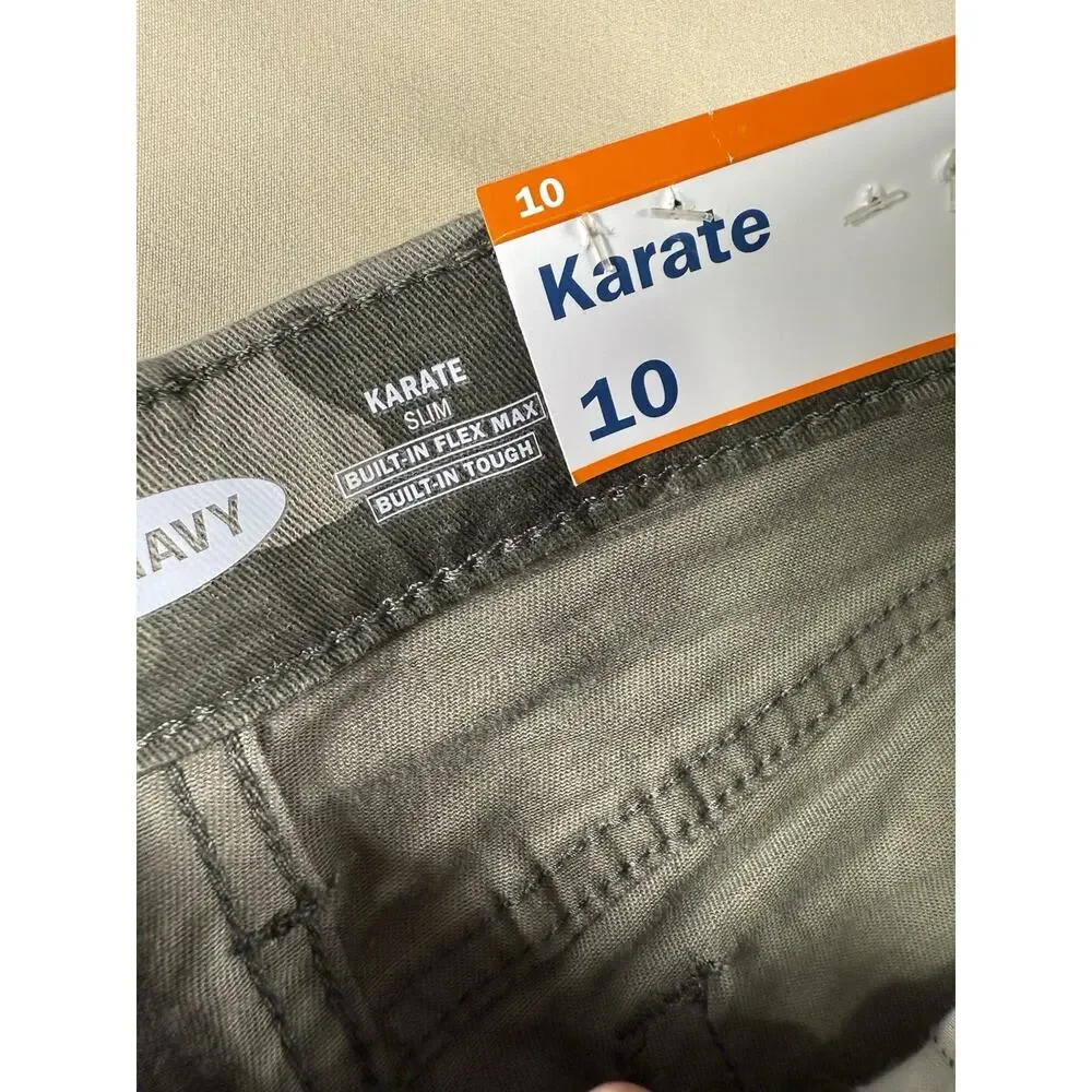 NWT Old Navy Boys Jeans Pants Camouflage Karate Slim Flex Max Built in Size 10
